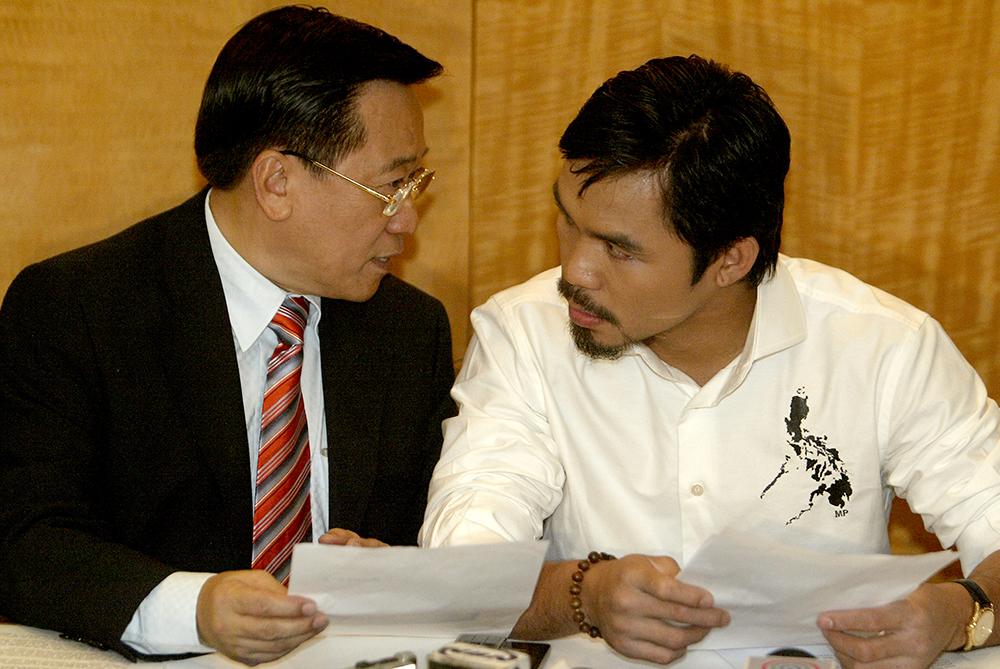 Pacquiao and Atty Mac Prescon on Feb 26, 2009